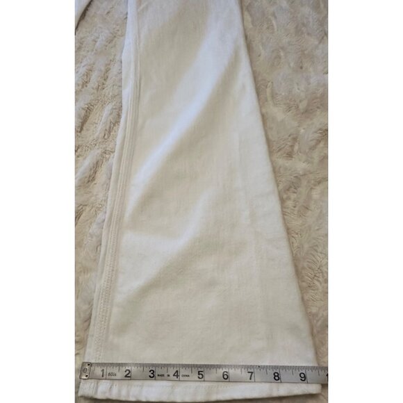 Women's CAbi White Denim Mid-Rise Bootcut Jeans w/Zipper Pockets Size 10 (READ) - Picture 11 of 16